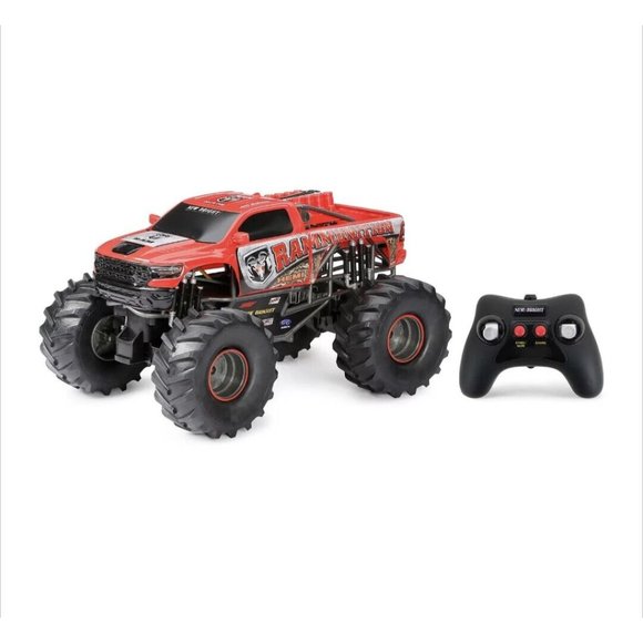 Dodge Ram RC Monster Truck 9.6V Rechargeable Battery, Rammunition Red - Picture 1 of 6